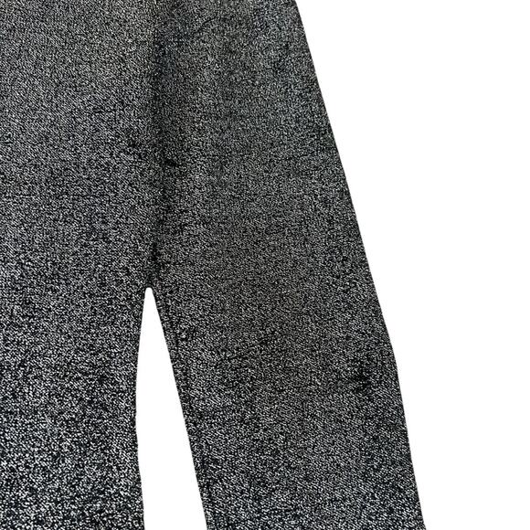 Reformation Women’s Riley Long Sleeve Metallic Silver Black Glitter Mini Dress M - Picture 12 of 16